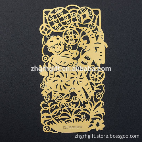 Rectangular Pierced Thin Metal Bookmark For Promotion Gift